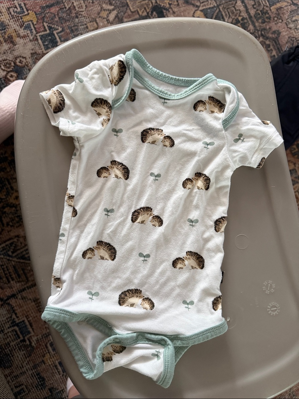 Kyte Baby Short-Sleeve Bodysuit- Hedgehog
